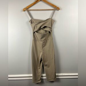 Live the process tan ORION BODYSUIT cutout size small